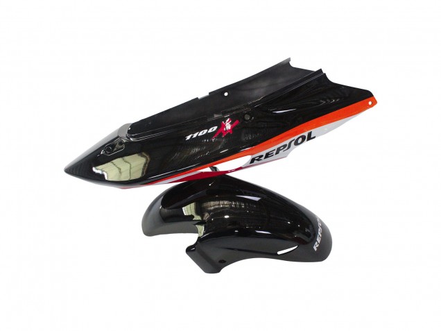 1996-2007 Honda CBR1100XX Blackbird Abs Motorcycle Fairings - Orange White Red Glossy Black Repsol UK Manufacturers