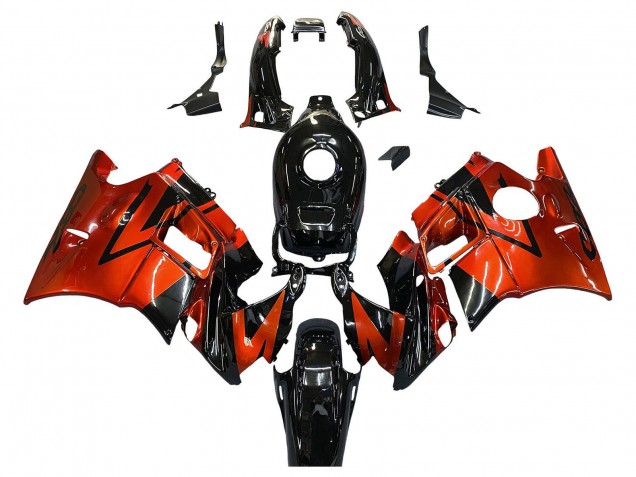 1991-1994 Honda CBR600 F2 Motorcycle Fairings - Orange Glossy Black UK Manufacturers