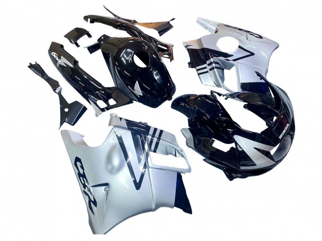 1991-1994 Honda CBR600 F2 Motorcycle Fairings - Silver Glossy Black UK Manufacturers