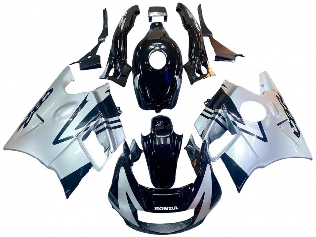 1991-1994 Honda CBR600 F2 Motorcycle Fairings - Silver Glossy Black UK Manufacturers