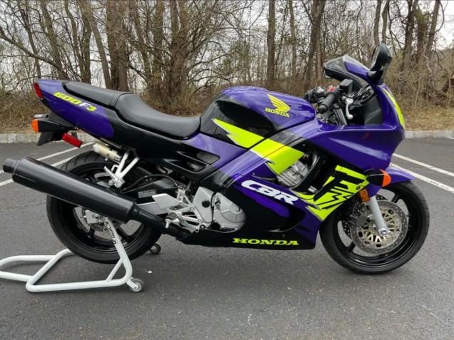 1997-1998 Honda CBR600 F3 Motorcycle Fairings - Blue Neon Yellow UK Manufacturers