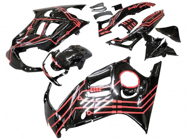 1997-1998 Honda CBR600 F3 Motorcycle Fairing Kits - Red Glossy Black UK Manufacturers