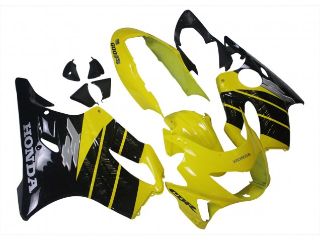 1999-2000 Honda CBR600 F4 Motorcycle Fairings - Yellow Glossy Black UK Manufacturers