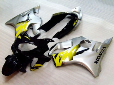 1999-2000 Honda CBR600 F4 Motorcycle Fairings - Silver Yellow Glossy Black UK Manufacturers