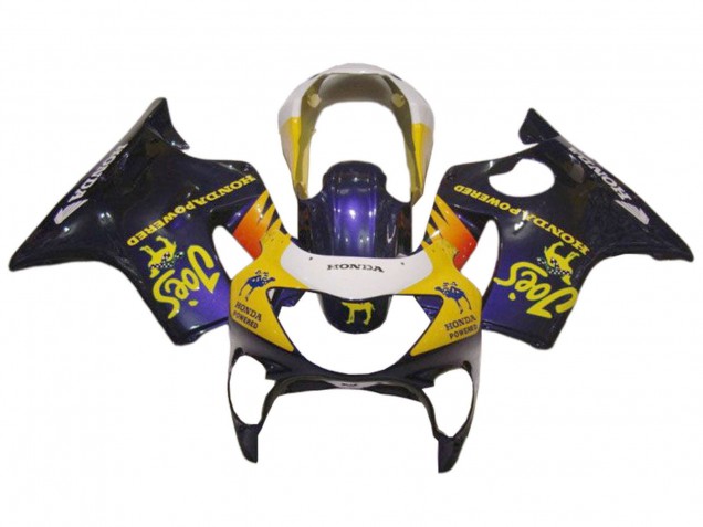 1999-2000 Honda CBR600 F4 Motorcycle Fairings - White Yellow Glossy Black Joes UK Manufacturers