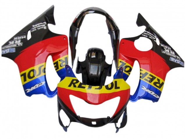1999-2000 Honda CBR600 F4 Motorcycle Fairings - Red Yellow Blue Glossy Black Repsol UK Manufacturers