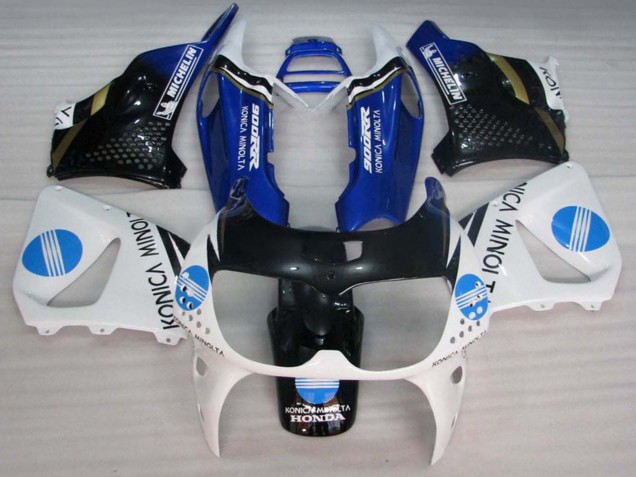 1994-1995 Honda CBR900RR 893 Motorcycle Fairings - White Blue Glossy Black Konica Minolta UK Manufacturers