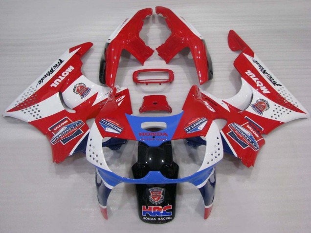 1994-1995 Honda CBR900RR 893 Motorcycle Fairings - White Red Light Blue Motul UK Manufacturers