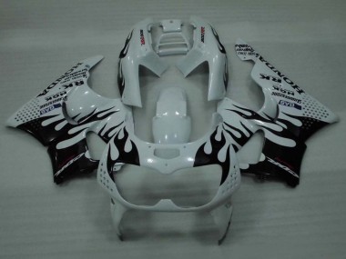 1994-1995 Honda CBR900RR 893 Motorcycle Fairings - White Glossy Black Flame UK Manufacturers
