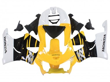 1998-1999 Honda CBR900RR 919 Motorcycle Fairings - White Yellow Glossy Black UK Manufacturers