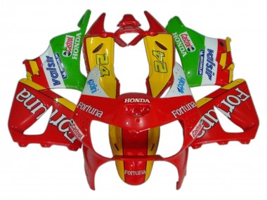 1998-1999 Honda CBR900RR 919 Motorcycle Fairings - Red Yellow Green White Fortuna Castrol UK Manufacturers