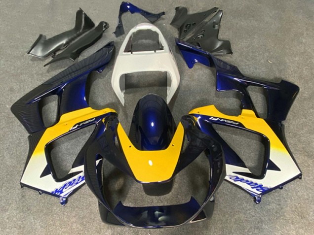 2000-2001 Honda CBR900RR 929 Motorcycle Fairings - White Yellow Dark Blue UK Manufacturers