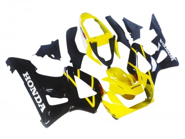 2000-2001 Honda CBR900RR 929 Motorcycle Fairings - Yellow Glossy Black UK Manufacturers