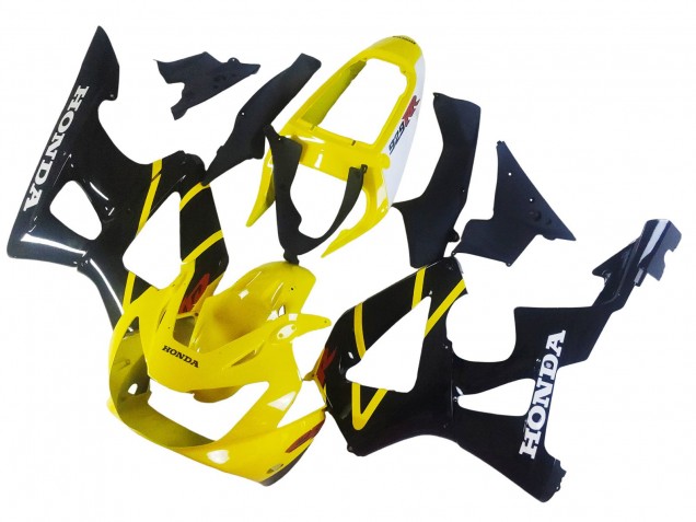 2000-2001 Honda CBR900RR 929 Motorcycle Fairings - Yellow Glossy Black UK Manufacturers