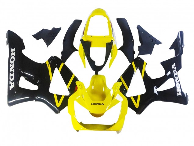2000-2001 Honda CBR900RR 929 Motorcycle Fairings - Yellow Glossy Black UK Manufacturers
