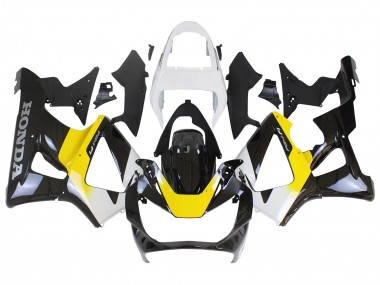 2000-2001 Honda CBR900RR 929 Motorcycle Fairings - White Yellow Glossy Black UK Manufacturers