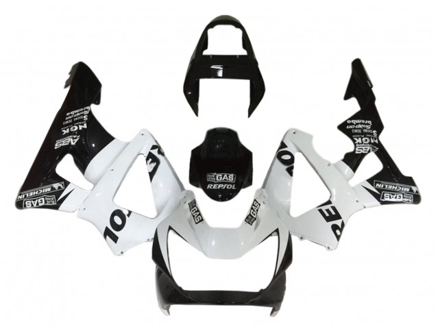 2000-2001 Honda CBR900RR 929 Motorcycle Fairings - White Glossy Black Repsol UK Manufacturers
