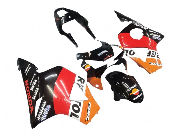 2002-2003 Honda CBR900RR 954 Motorcycle Fairing Kits - Orange White Red Glossy Black Repsol UK Manufacturers