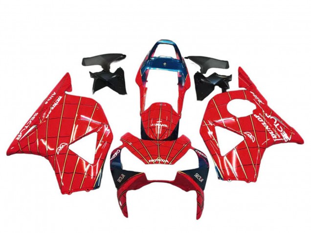 2002-2003 Honda CBR900RR 954 Motorcycle Fairings - Red Dark Blue Dunlop UK Manufacturers
