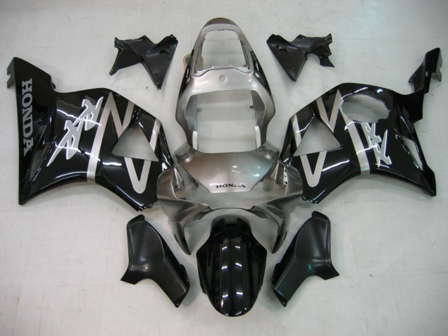 2002-2003 Honda CBR900RR 954 Motorcycle Fairings - Silver Glossy Black UK Manufacturers
