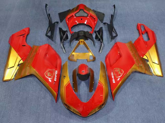 2007-2014 Ducati 848 Motorcycle Fairings - Red Gold UK Manufacturers