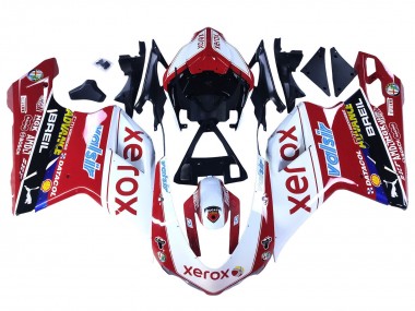 2007-2014 Ducati 848/1098/1198 Motorcycle Fairings - White Red Glossy Black Valsir Xerox UK Manufacturers