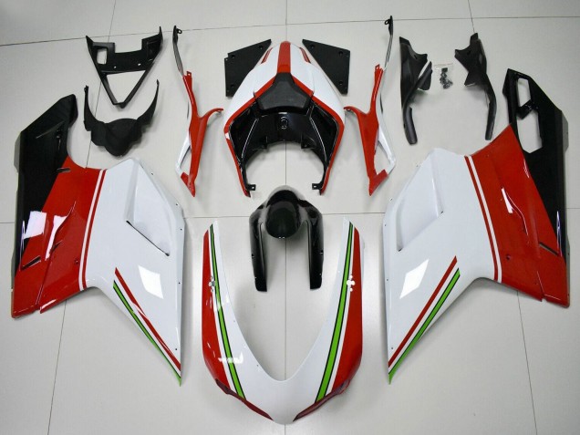 2007-2014 Ducati 848/1098/1198 Motorcycle Fairings - White Red Green Glossy Black UK Manufacturers