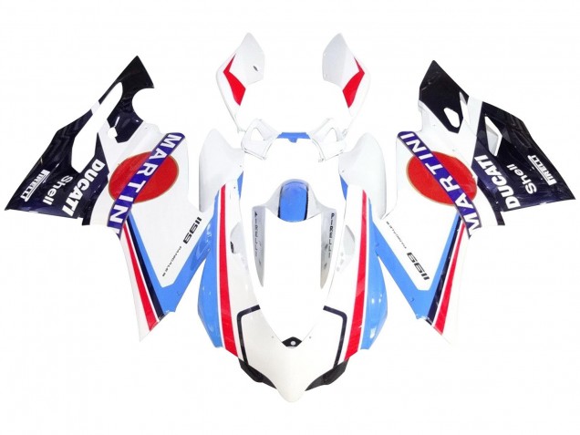 2011-2014 Ducati 1199 Motorcycle Fairings - White Red Blue Glossy Black Martini UK Manufacturers