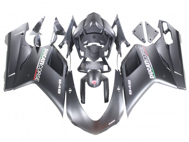 2007-2014 Ducati 848 Motorcycle Fairings - Matte Grey UK Manufacturers