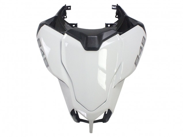 2007-2014 Ducati 848/1098/1198 Motorcycle Fairings - White Glossy Black Corse UK Manufacturers