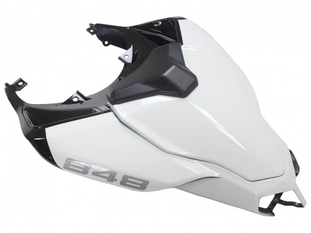 2007-2014 Ducati 848/1098/1198 Motorcycle Fairings - White Glossy Black Corse UK Manufacturers