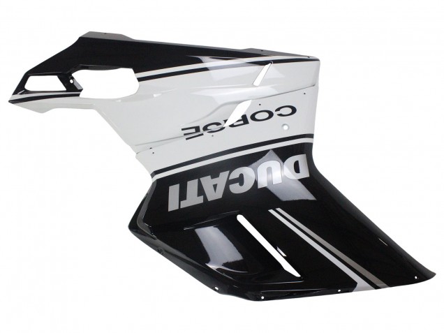 2007-2014 Ducati 848/1098/1198 Motorcycle Fairings - White Glossy Black Corse UK Manufacturers