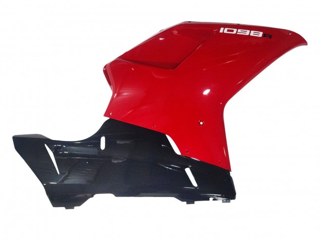 2007-2014 Ducati 1098 Motorcycle Fairings - White Red Glossy Black UK Manufacturers