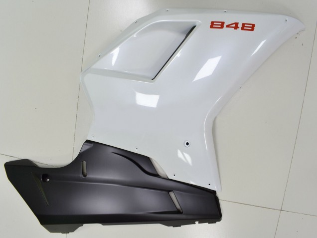 2007-2014 Ducati 848 Motorcycle Fairings - White Matte Black UK Manufacturers