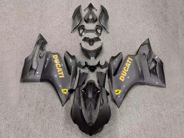 2011-2014 Ducati Panigale 899/1199 Motorcycle Fairings - Black Carbon Fiber Style UK Manufacturers