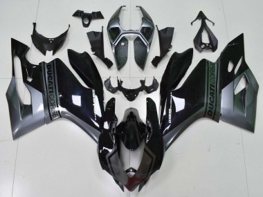 2011-2014 Ducati Panigale 1199 Motorcycle Fairings - Grey Glossy Black UK Manufacturers