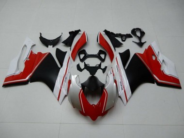 2011-2014 Ducati 1199 Motorcycle Fairings - White Red Matte Black UK Manufacturers
