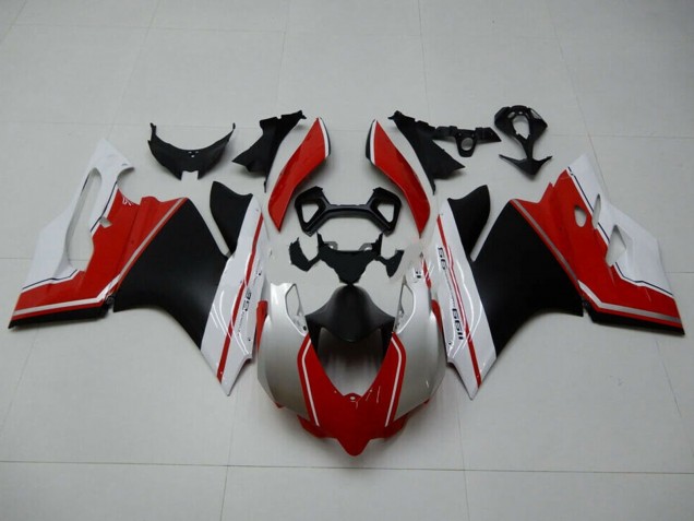 2011-2014 Ducati 1199 Motorcycle Fairings - White Red Matte Black UK Manufacturers