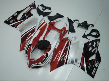 2011-2014 Ducati Panigale 899 Motorcycle Fairing - White Red Glossy Black UK Manufacturers