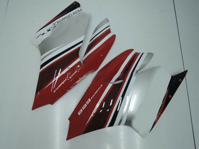 2011-2014 Ducati Panigale 899 Motorcycle Fairing - White Red Glossy Black UK Manufacturers