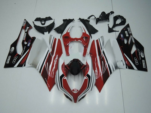 2011-2014 Ducati Panigale 899 Motorcycle Fairing - White Red Glossy Black UK Manufacturers