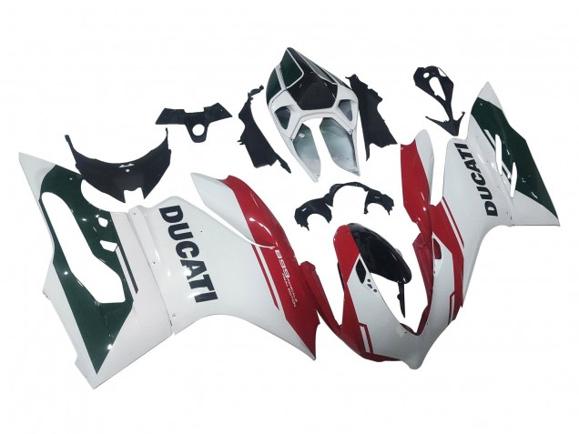 2011-2014 Ducati Panigale 899 Motorcycle Fairings - White Red Glossy Black UK Manufacturers