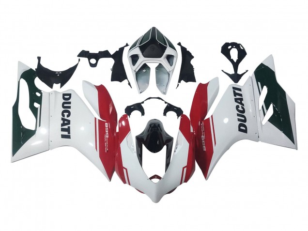 2011-2014 Ducati Panigale 899 Motorcycle Fairings - White Red Glossy Black UK Manufacturers
