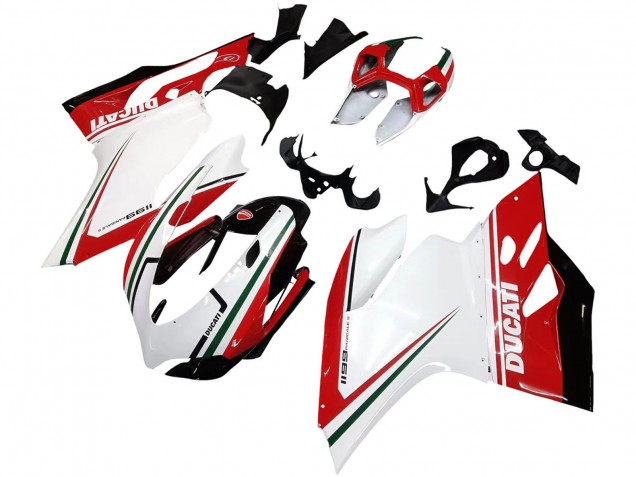 2011-2014 Ducati 1199 Motorcycle Fairings - White Red Green Glossy Black UK Manufacturers