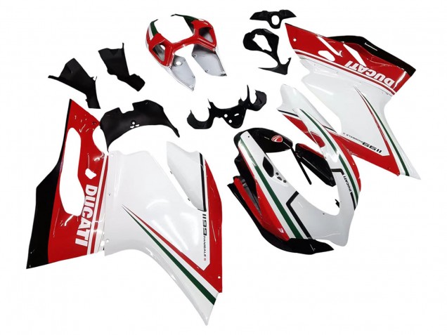 2011-2014 Ducati 1199 Motorcycle Fairings - White Red Green Glossy Black UK Manufacturers