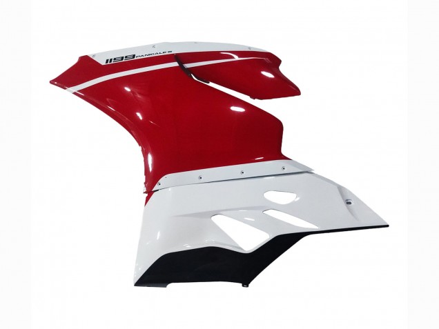 2011-2014 Ducati 1199 Motorcycle Fairings - White Red Glossy Black UK Manufacturers