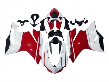 2011-2014 Ducati 1199 Motorcycle Fairings - White Red Glossy Black UK Manufacturers