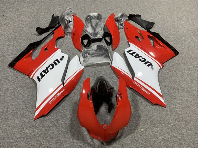2011-2014 Ducati 1199 Motorcycle Fairings - Red White Glossy Black UK Manufacturers