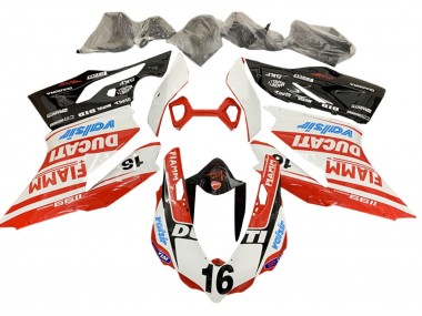 2011-2014 Ducati Panigale 1199 Motorcycle Fairings - White Red Glossy Black Valsir Fiamm Ficc 16 UK Manufacturers