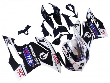 2011-2014 Ducati Panigale 899/1199 Motorcycle Fairings - White Black Blue Fiamm Ficc 7 UK Manufacturers
